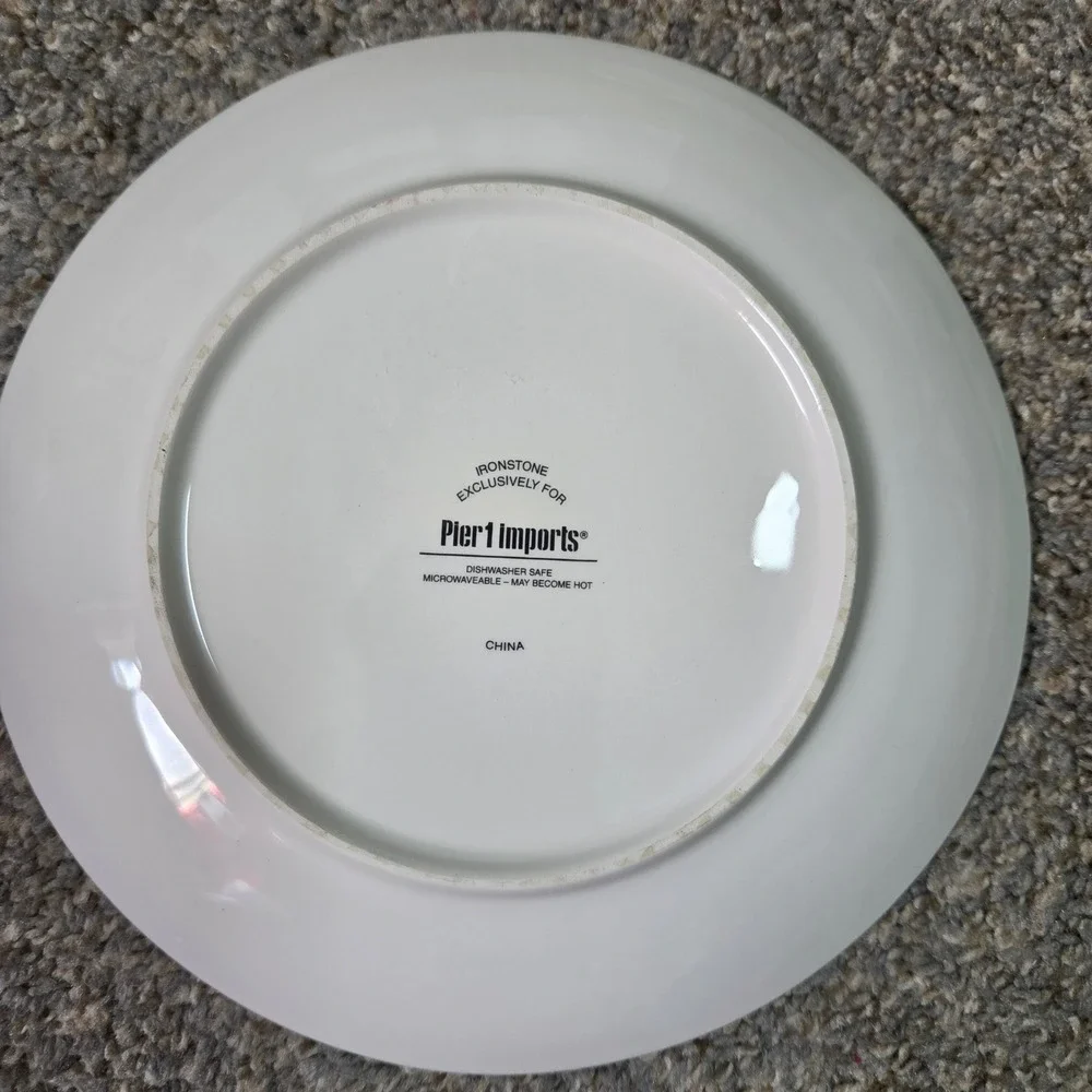 Pier 1‎ Imports Autumn Trees Impressionist Ironstone Dinner Plate Fall Landscape